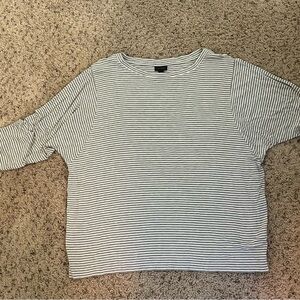 J. Jill Black and White Striped Tunic